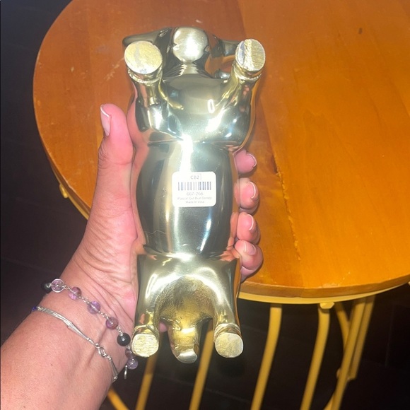 Pascal The Bull Gold Doorstop-Bookend Pascal Bull Door Stop Gold Bull Figurine - Picture 7 of 7